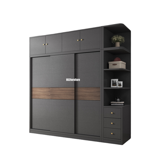 (包送貨安裝 | Delivery and Assembly Included) A530趟門衣櫃 (Wooden sliding door wardrobe)