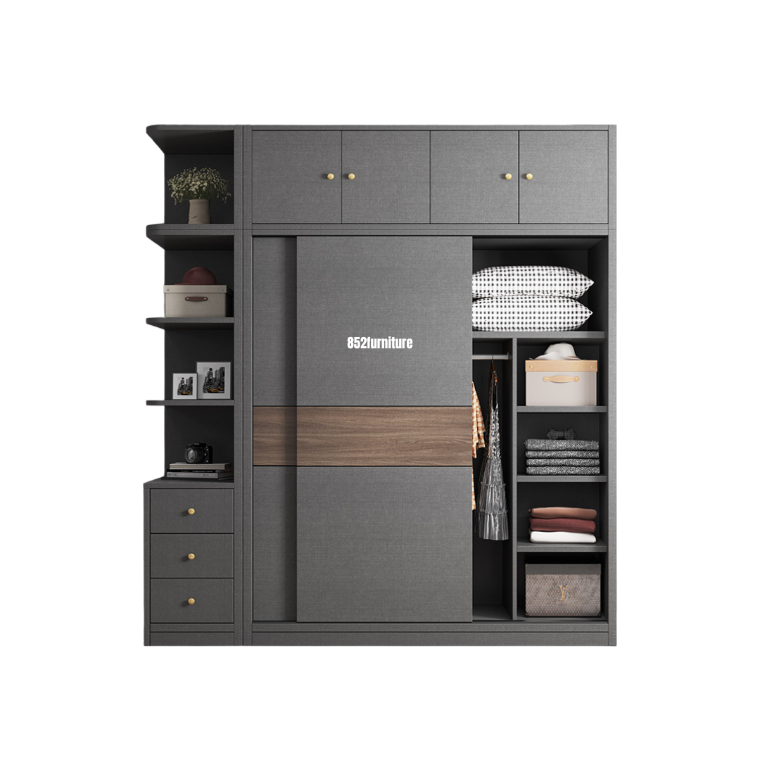 (包送貨安裝 | Delivery and Assembly Included) A530趟門衣櫃 (Wooden sliding door wardrobe)