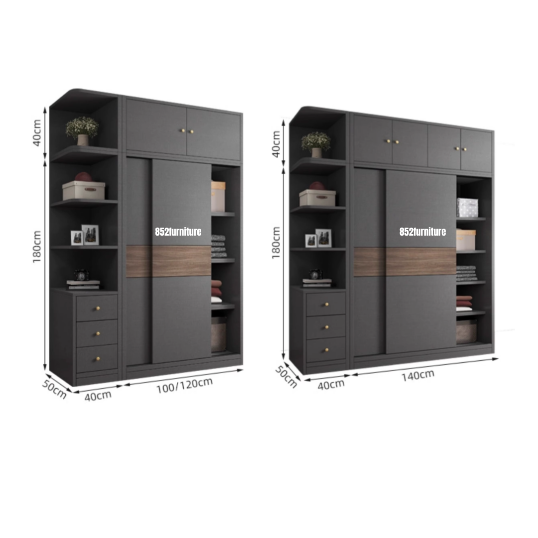 (包送貨安裝 | Delivery and Assembly Included) A530趟門衣櫃 (Wooden sliding door wardrobe)