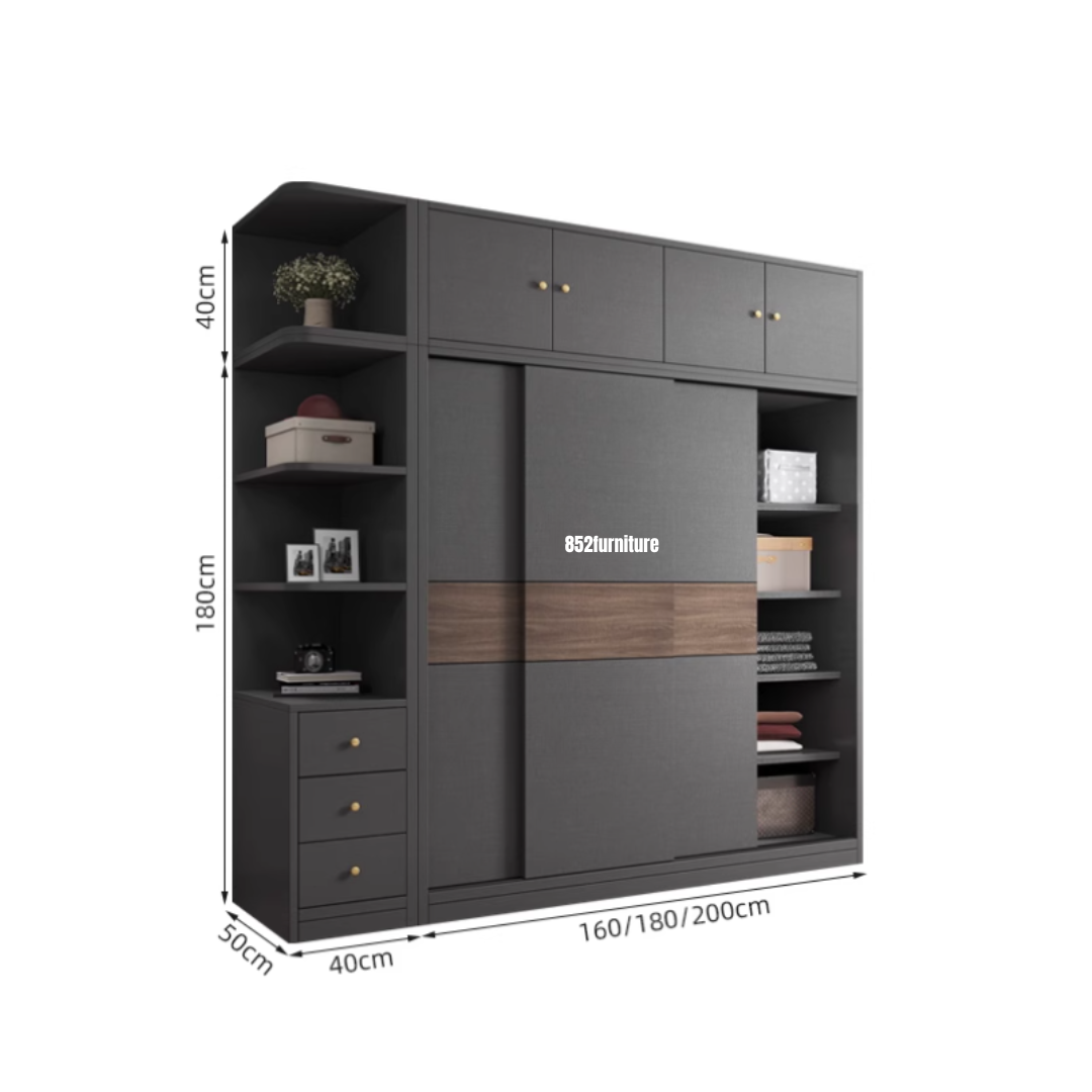 (包送貨安裝 | Delivery and Assembly Included) A530趟門衣櫃 (Wooden sliding door wardrobe)