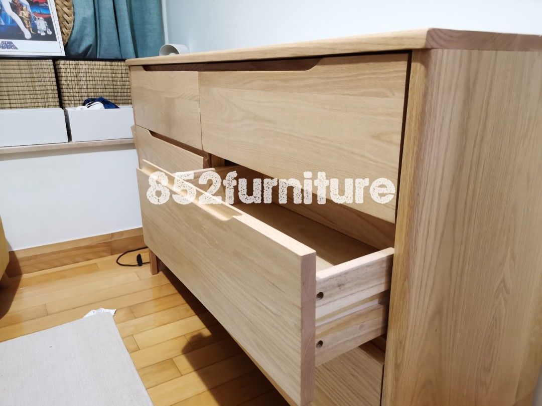 (包送貨安裝 | Delivery and Assembly Included) A084 橡木六斗櫃 (Chest of drawers)