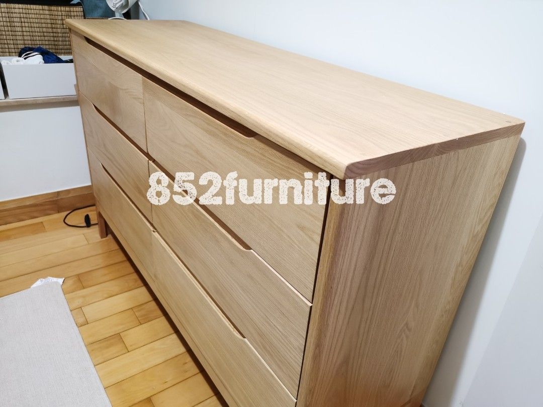 (包送貨安裝 | Delivery and Assembly Included) A084 橡木六斗櫃 (Chest of drawers)