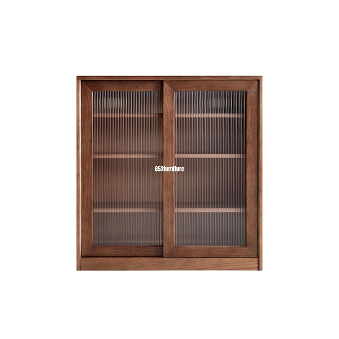 (包送貨安裝 | Delivery and Assembly Included) A532橡木長虹玻璃餐邊櫃 (Reeded glass dining sideboard)