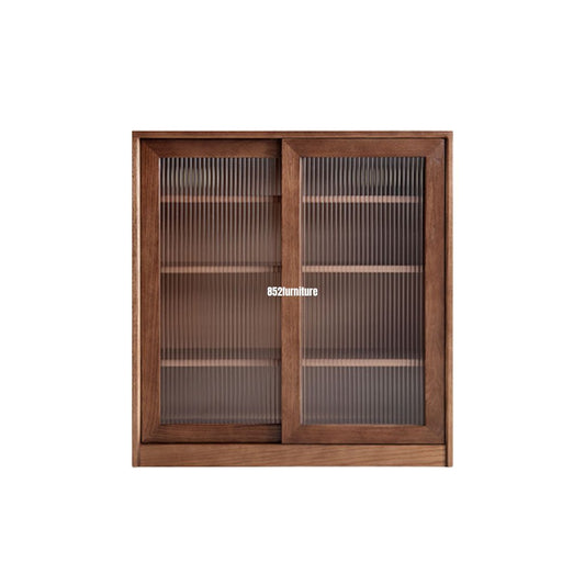 (包送貨安裝 | Delivery and Assembly Included) A532橡木長虹玻璃餐邊櫃 (Reeded glass dining sideboard)