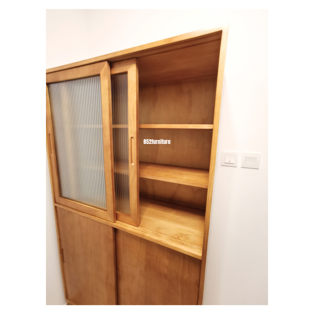 (包送貨安裝 | Delivery and Assembly Included) A536日式玻璃書櫃 (Wooden bookshelf)