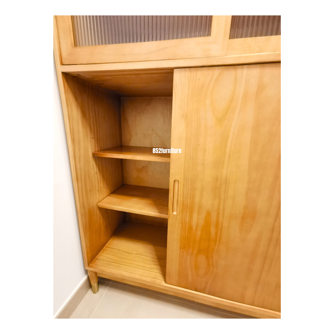 (包送貨安裝 | Delivery and Assembly Included) A536日式玻璃書櫃 (Wooden bookshelf)