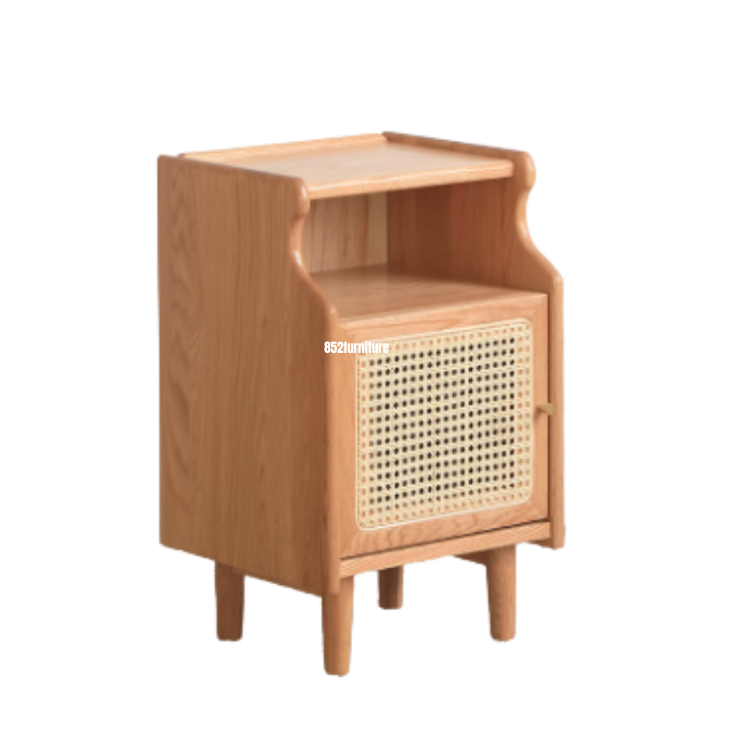 (包送貨安裝 | Delivery and Assembly Included) A537日式床頭櫃 (Rattan bedside table)