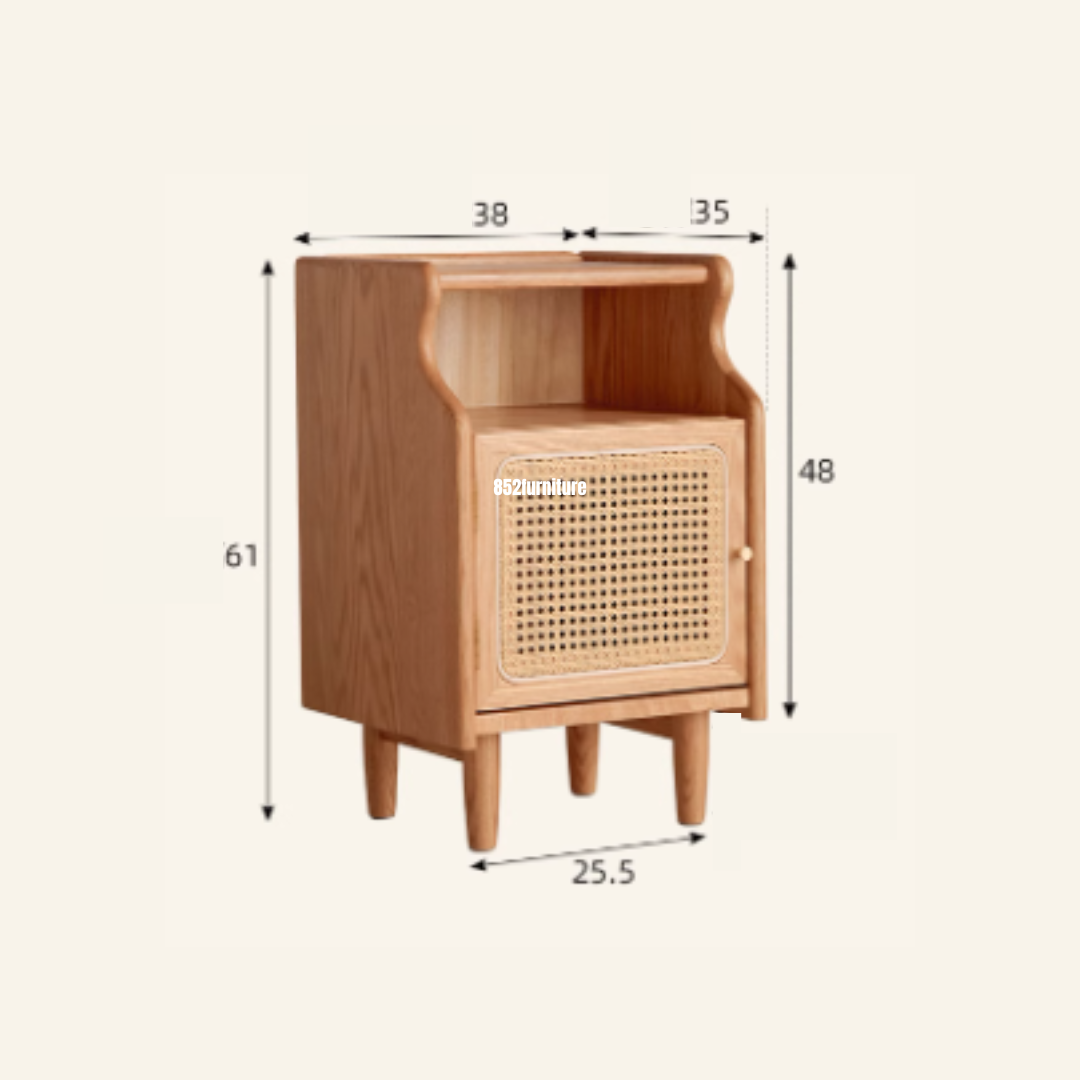 (包送貨安裝 | Delivery and Assembly Included) A537日式床頭櫃 (Rattan bedside table)