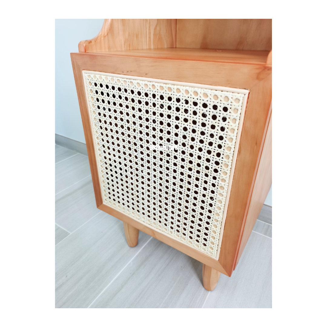 (包送貨安裝 | Delivery and Assembly Included) A537日式床頭櫃 (Rattan bedside table)