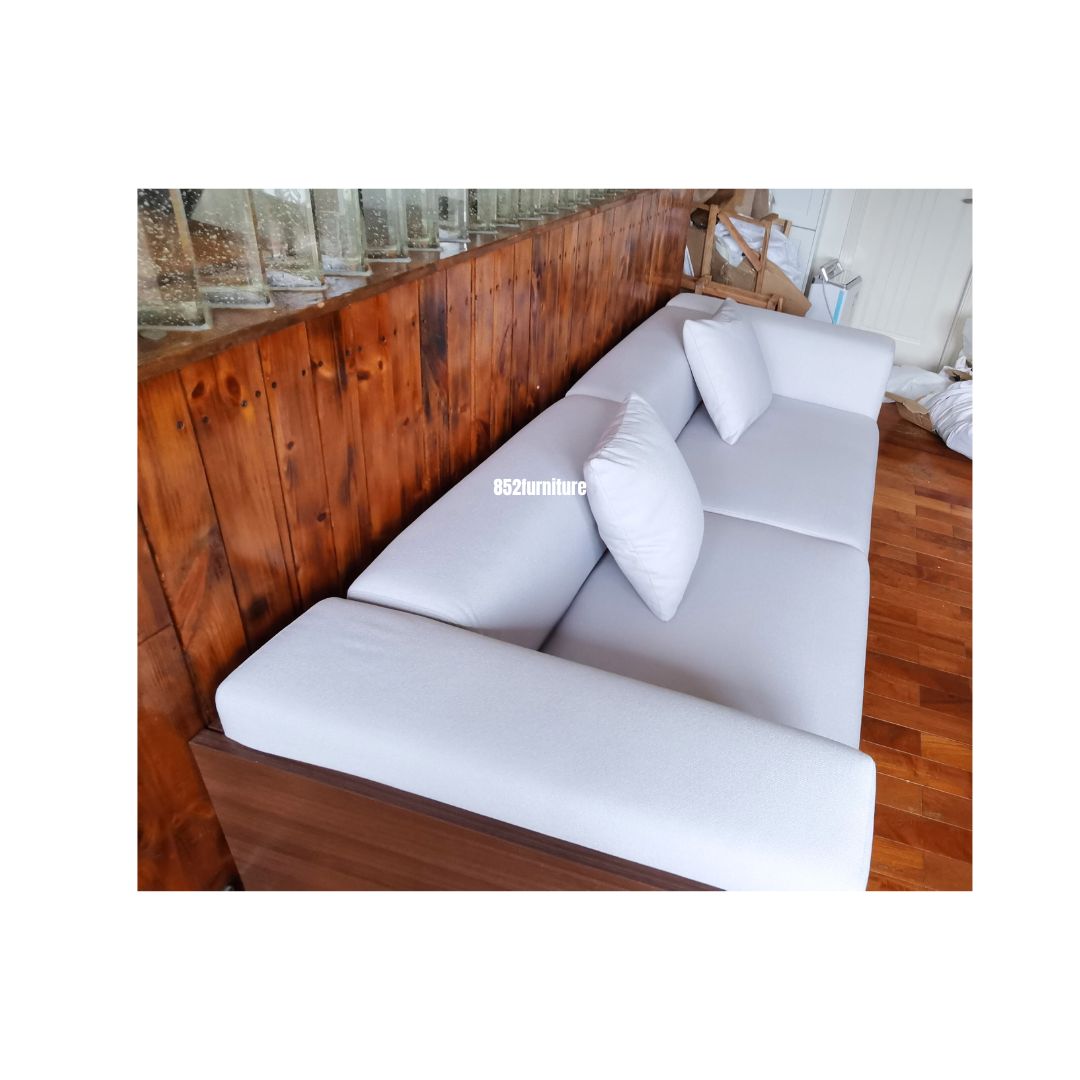 (包送貨安裝 | Delivery and Assembly Included) A545日式木制布梳化(wooden fabric sofa)
