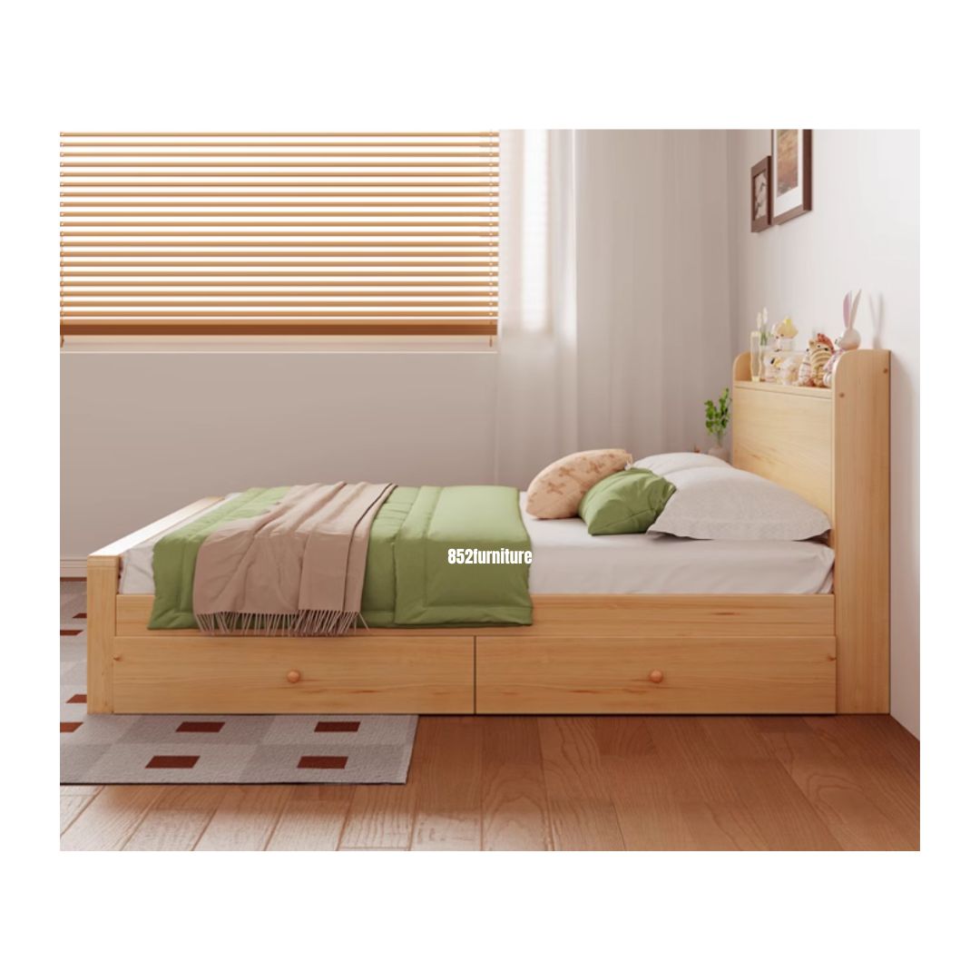 (包送貨安裝 | Delivery and Assembly Included) A547木制大床 (Wooden bed frame)