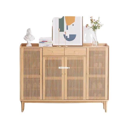 (包送貨安裝 | Delivery and Assembly Included) A552橡木條子鞋櫃 (Oak shoe cabinet)