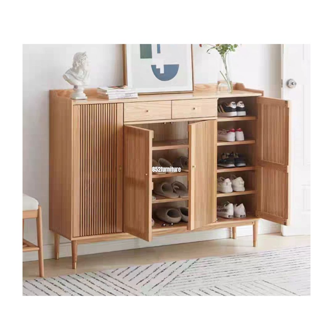 (包送貨安裝 | Delivery and Assembly Included) A552橡木條子鞋櫃 (Oak shoe cabinet)
