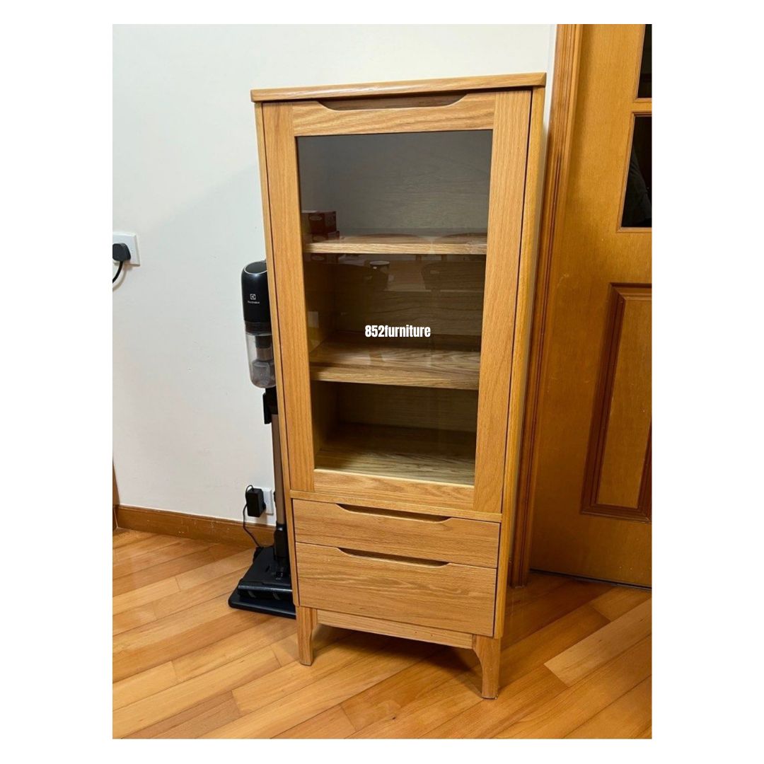 (包送貨安裝 | Delivery and Assembly Included) A554橡木展示櫃 (Wooden display cabinet)