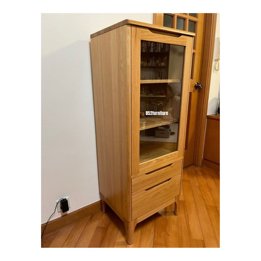 (包送貨安裝 | Delivery and Assembly Included) A554橡木展示櫃 (Wooden display cabinet)