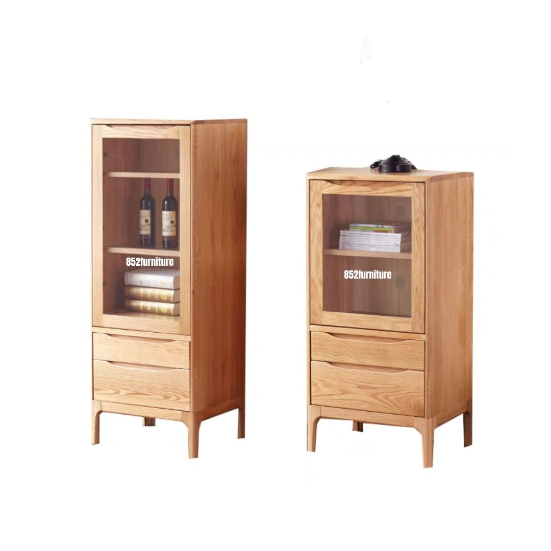 (包送貨安裝 | Delivery and Assembly Included) A554橡木展示櫃 (Wooden display cabinet)