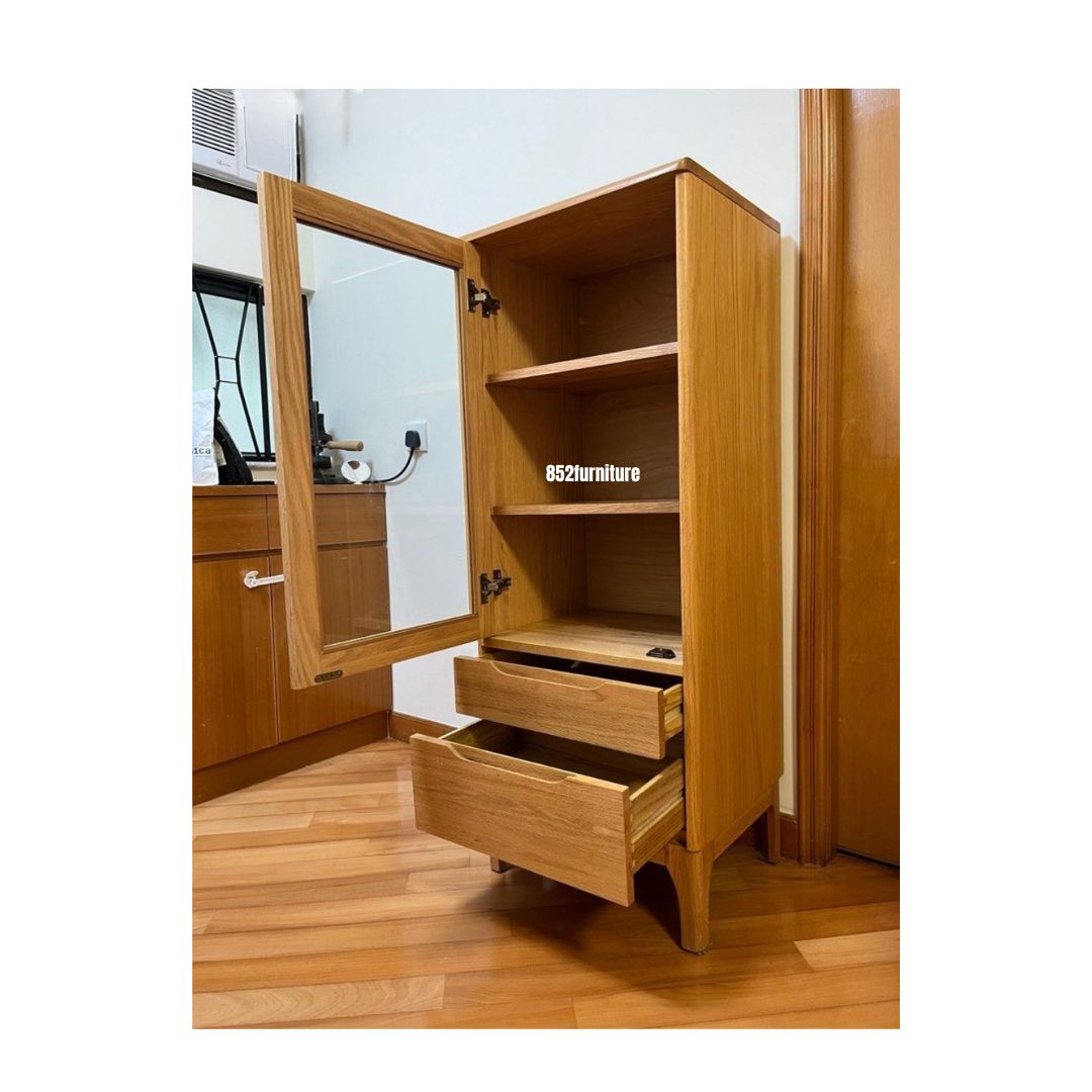 (包送貨安裝 | Delivery and Assembly Included) A554橡木展示櫃 (Wooden display cabinet)