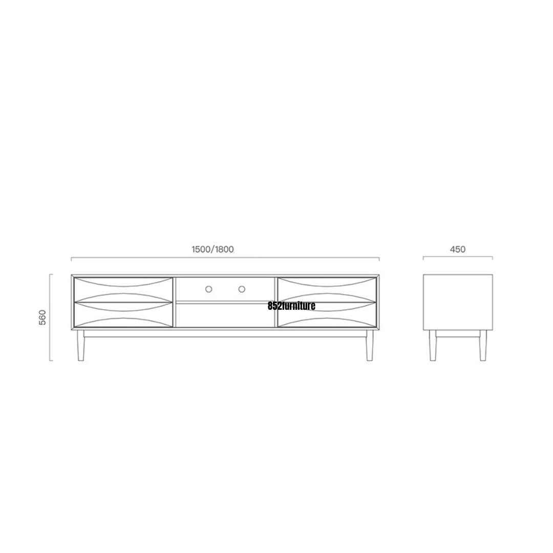 (包送貨安裝 | Delivery and Assembly Included) A563實木電視櫃 (solid wood tv cabinet)