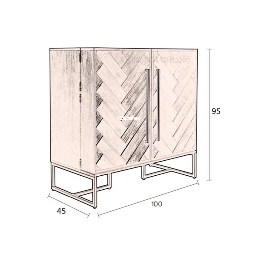 (包送貨安裝 | Delivery and Assembly Included) A565魚骨紋酒櫃 (wine cabinet, Sideboard)