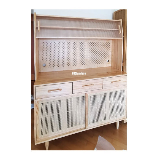 (包送貨安裝 | Delivery and Assembly Included) A561 藤織面餐邊櫃 (Rattan Dining sideboard)