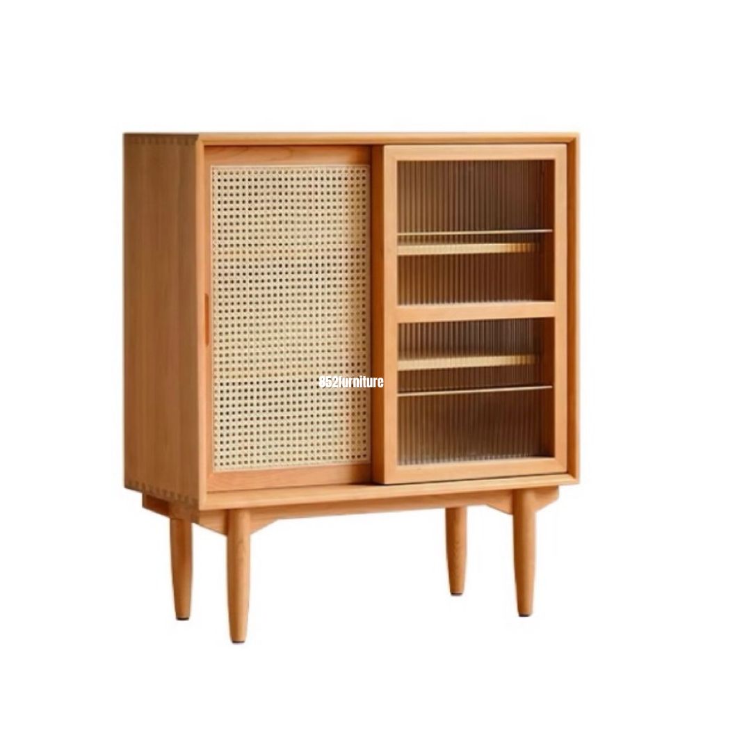 (包送貨安裝 | Delivery and Assembly Included) A581藤織門餐邊櫃(rattan dining sideboard)