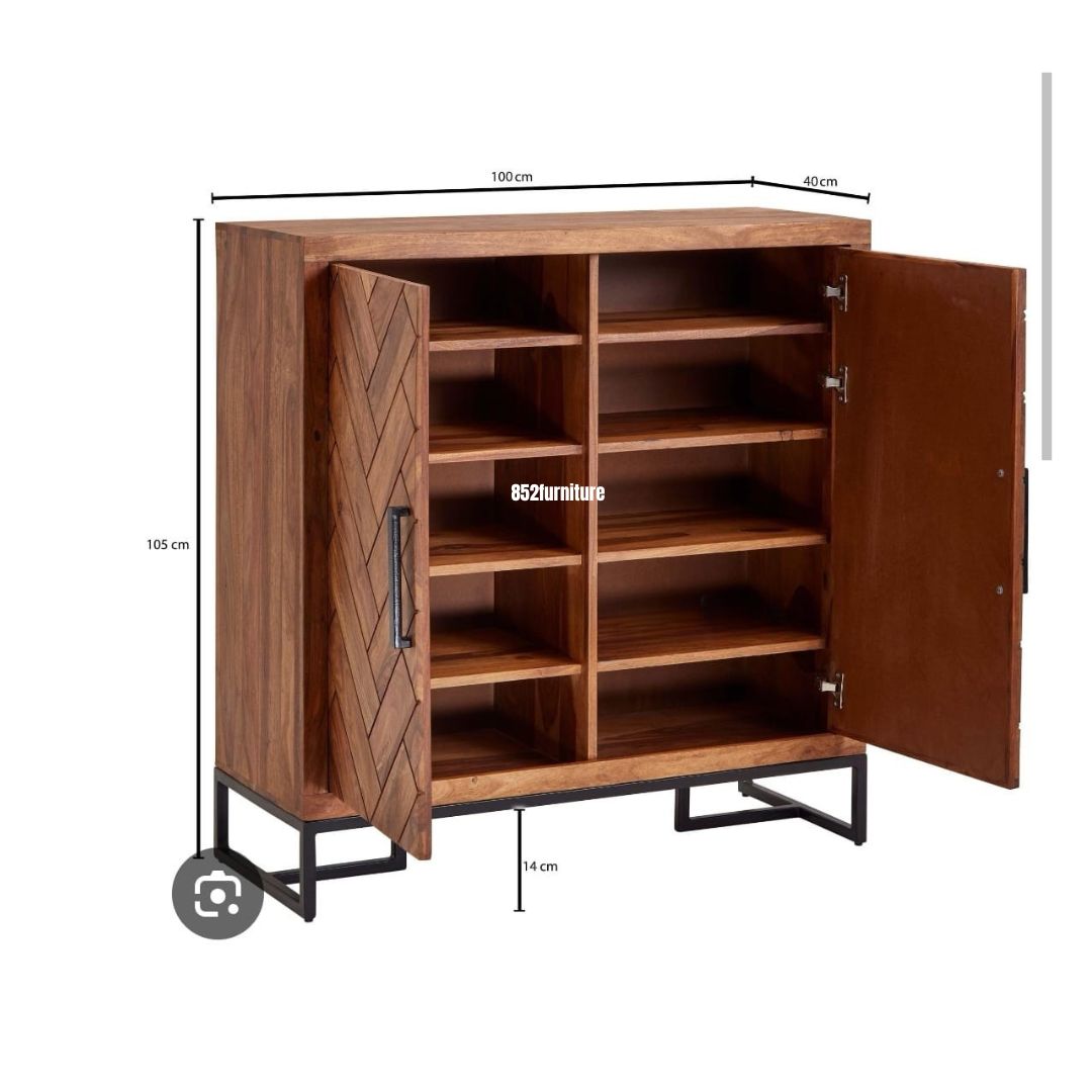 (包送貨安裝 | Delivery and Assembly Included) A585魚骨紋鞋櫃 (pattern shoe cabinet)