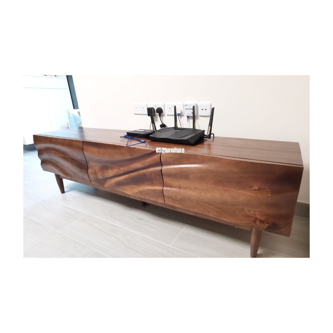 (包送貨安裝 | Delivery and Assembly Included) A321水紋實木電視櫃 (solid wood tv cabinet)