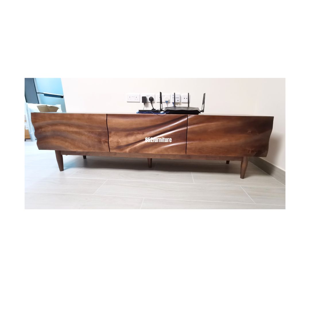(包送貨安裝 | Delivery and Assembly Included) A321水紋實木電視櫃 (solid wood tv cabinet)