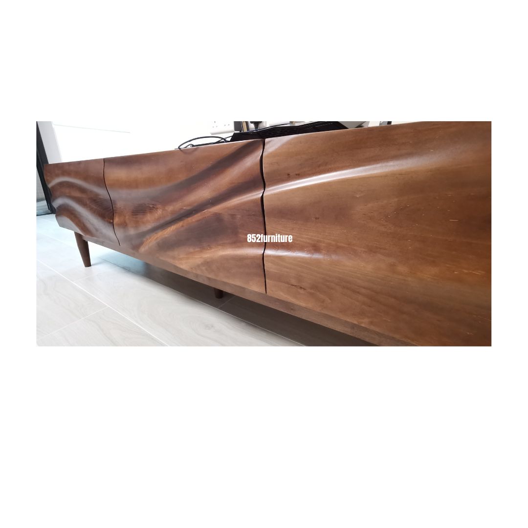 (包送貨安裝 | Delivery and Assembly Included) A321水紋實木電視櫃 (solid wood tv cabinet)