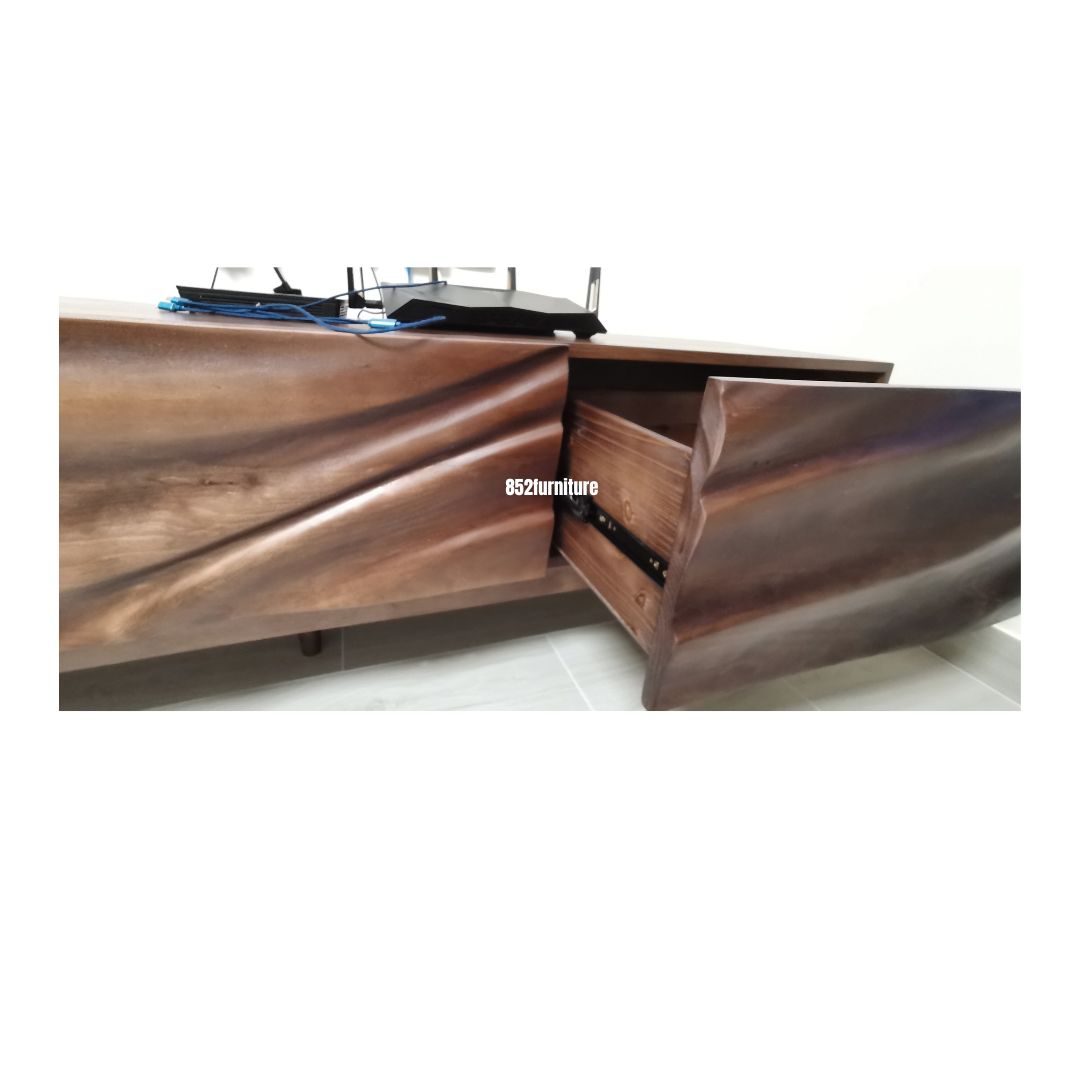 (包送貨安裝 | Delivery and Assembly Included) A321水紋實木電視櫃 (solid wood tv cabinet)
