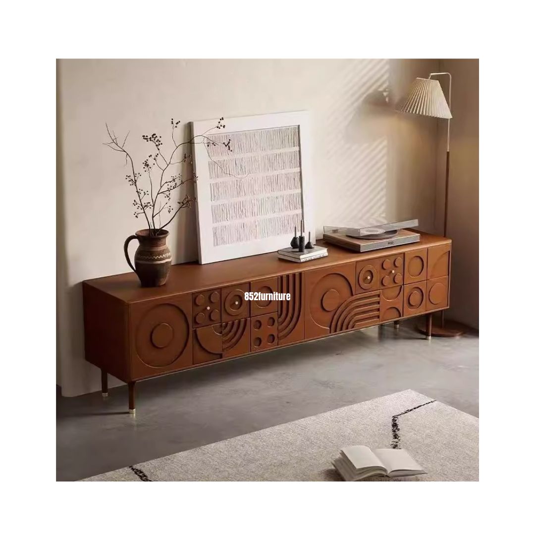 (包送貨安裝 | Delivery and Assembly Included) A596 圖案電視櫃 (Pattern tv cabinet)