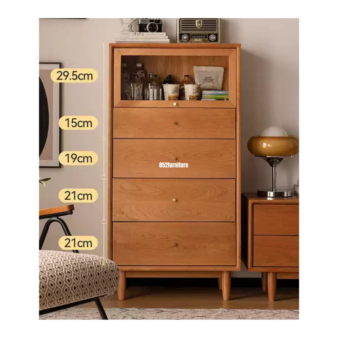 (包送貨安裝 | Delivery and Assembly Included) A600日式實木五斗櫃 (chest of drawers)
