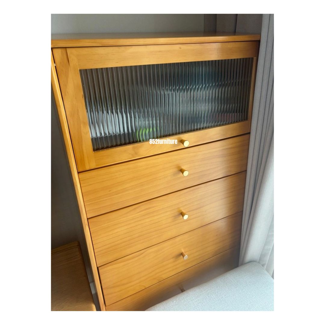 (包送貨安裝 | Delivery and Assembly Included) A600日式實木五斗櫃 (chest of drawers)