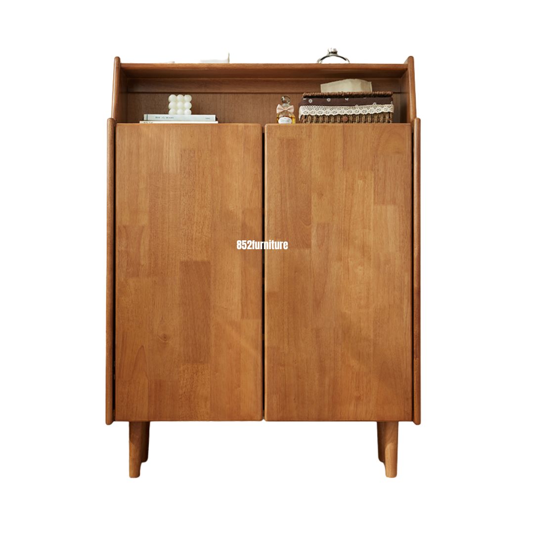 (包送貨安裝 | Delivery and Assembly Included) A601橡膠木日式鞋櫃(Wooden shoe cabinet)