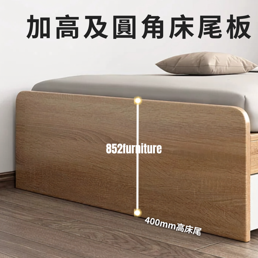 (包送貨安裝 | Delivery and Assembly Included) A636 木制櫃筒大床 (Wooden cabinet-style bed)