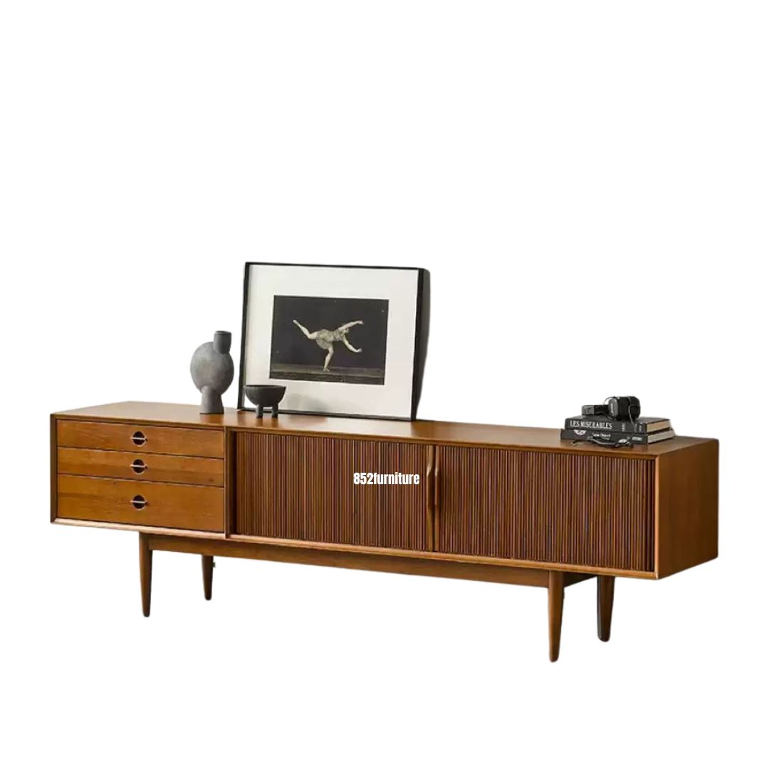 (包送貨安裝 | Delivery and Assembly Included) A602實木千頁電視櫃 (tv cabinet)