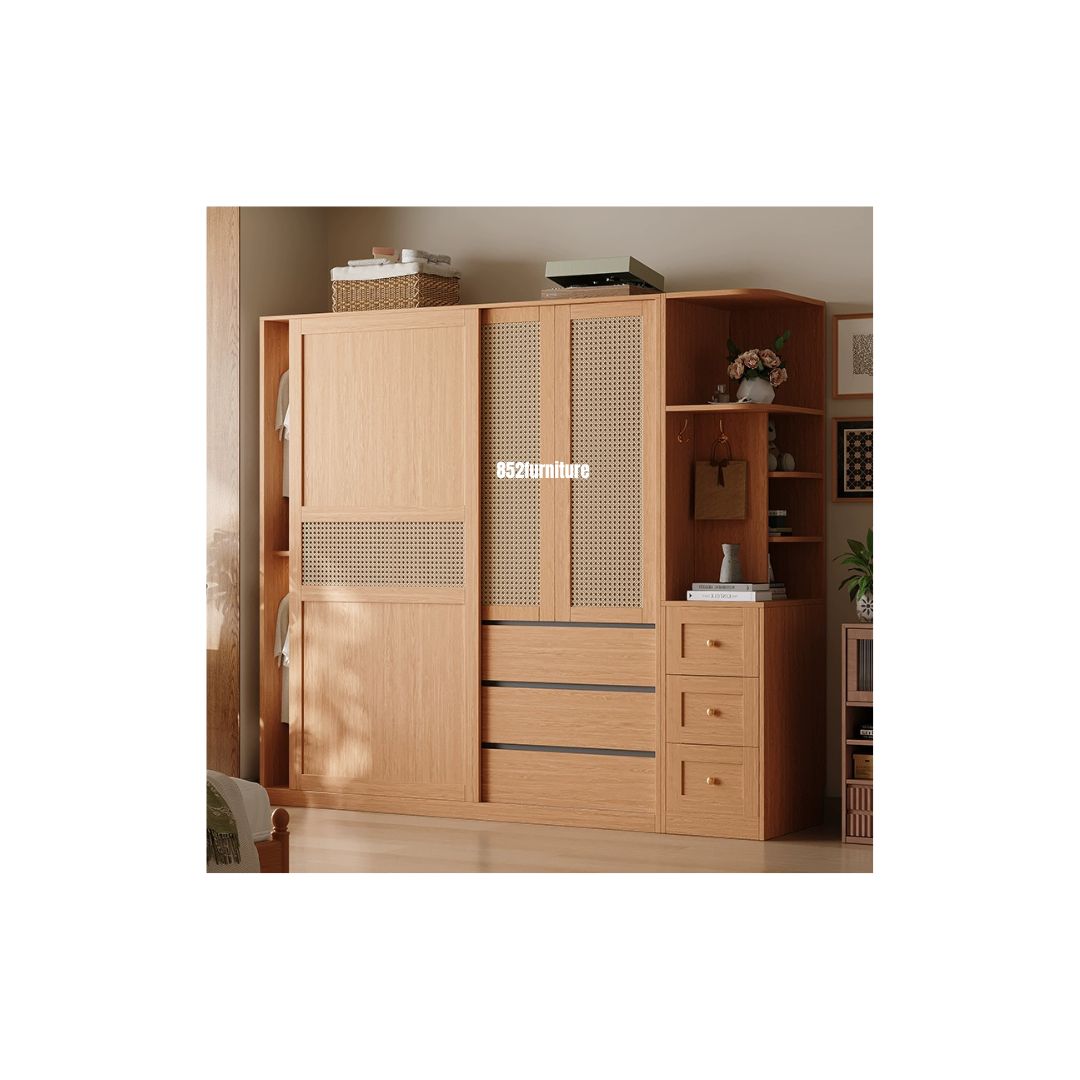 (包送貨安裝 | Delivery and Assembly Included) A605 趟門衣櫃 (Wooden sliding door wardrobe)