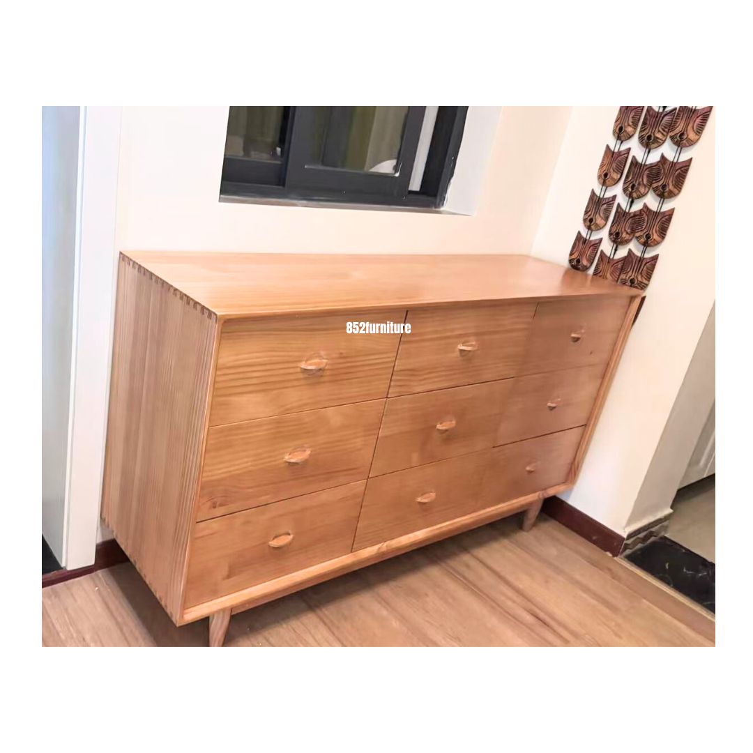 (包送貨安裝 | Delivery and Assembly Included) A609實木九斗櫃 (Chest of drawers)
