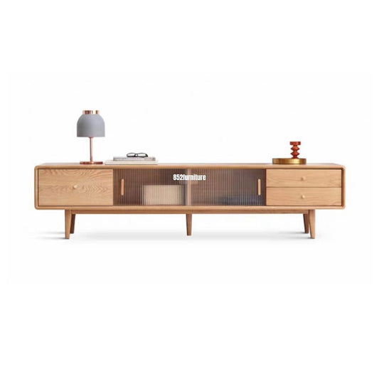 (包送貨安裝 | Delivery and Assembly Included) A614 日式長虹玻璃電視櫃 (tv cabinet)