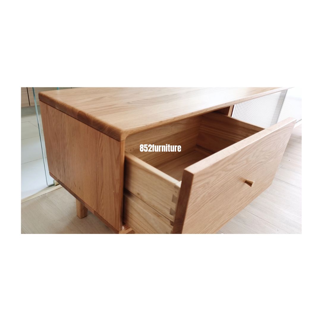 (包送貨安裝 | Delivery and Assembly Included) A614 日式長虹玻璃電視櫃 (tv cabinet)