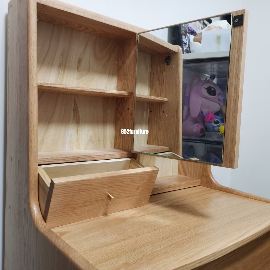 (包送貨安裝 | Delivery and Assembly Included) A402 橡木梳妝臺 (oak dressing table)