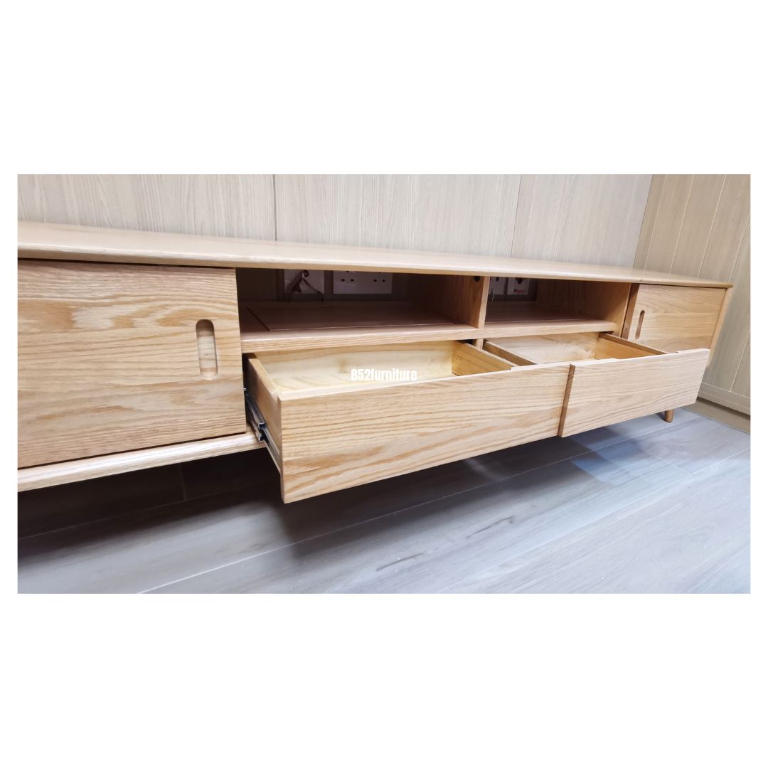 (包送貨安裝 | Delivery and Assembly Included)  A021 簡約實木電視櫃 (tv cabinet)