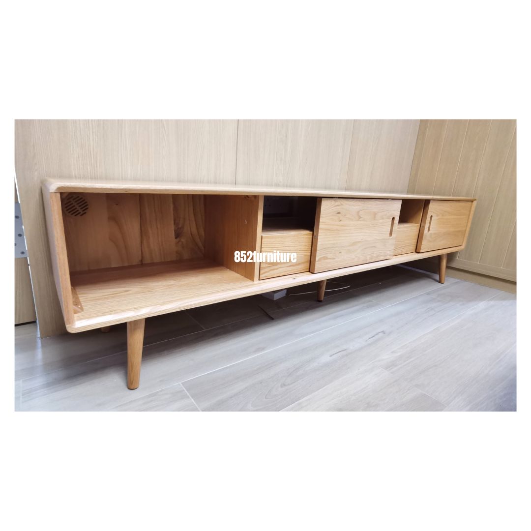 (包送貨安裝 | Delivery and Assembly Included)  A021 簡約實木電視櫃 (tv cabinet)