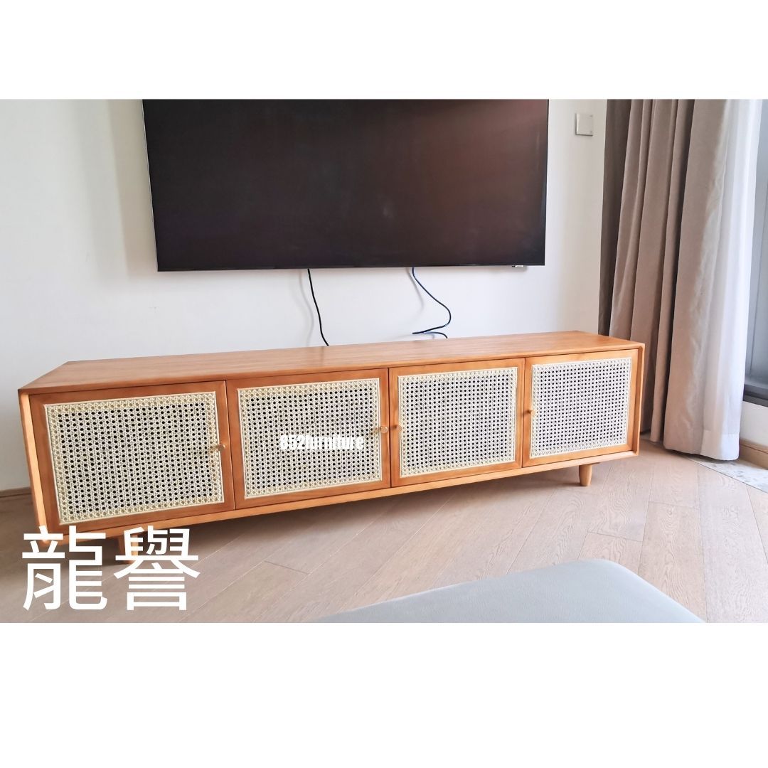(包送貨安裝 | Delivery and Assembly Included) A009 日式藤面電視櫃 (rattan tv cabinet)