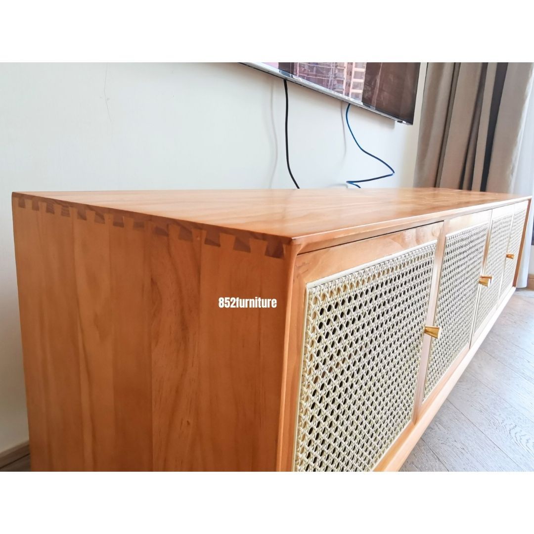 (包送貨安裝 | Delivery and Assembly Included) A009 日式藤面電視櫃 (rattan tv cabinet)