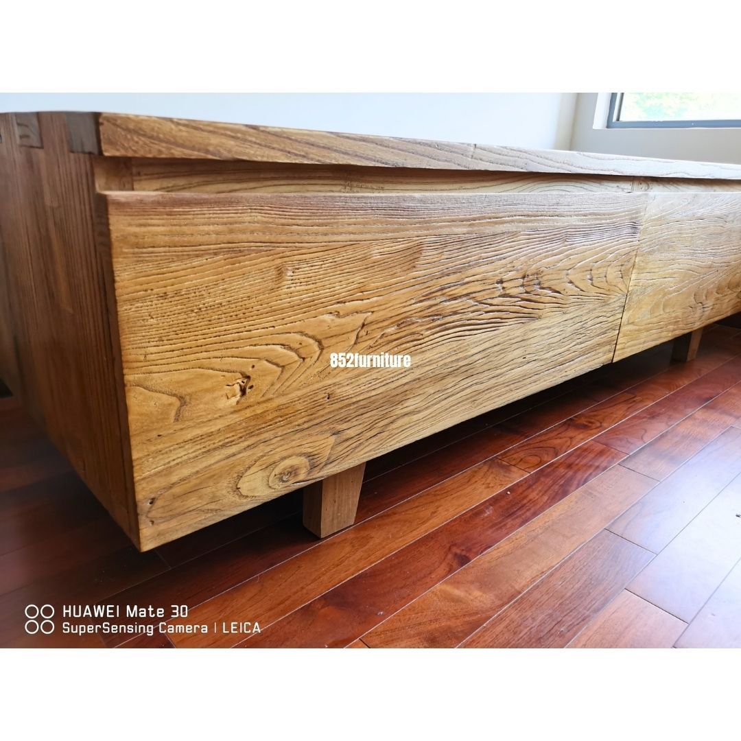 (包送貨安裝 | Delivery and Assembly Included) A257老榆木電視櫃 (Elm Tv Cabinet)