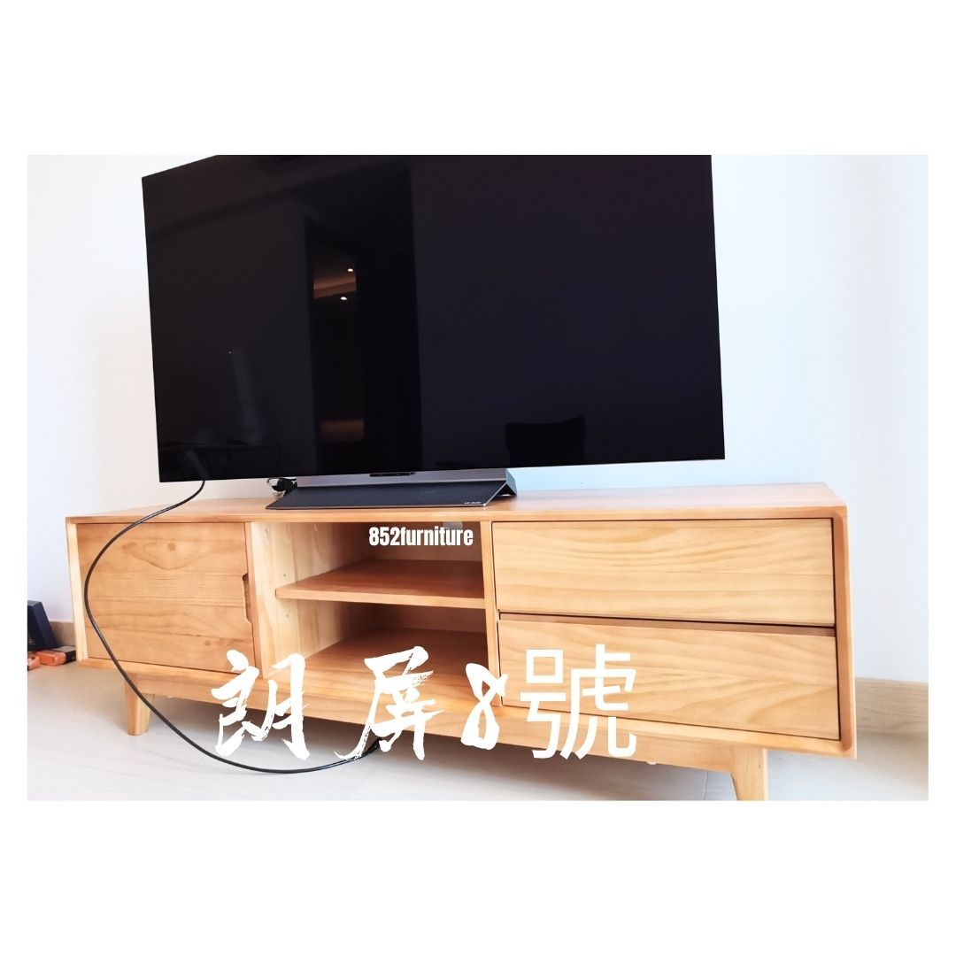 (包送貨安裝 | Delivery and Assembly Included) A414 日式實木電視櫃 (japanese style tv cabinet)