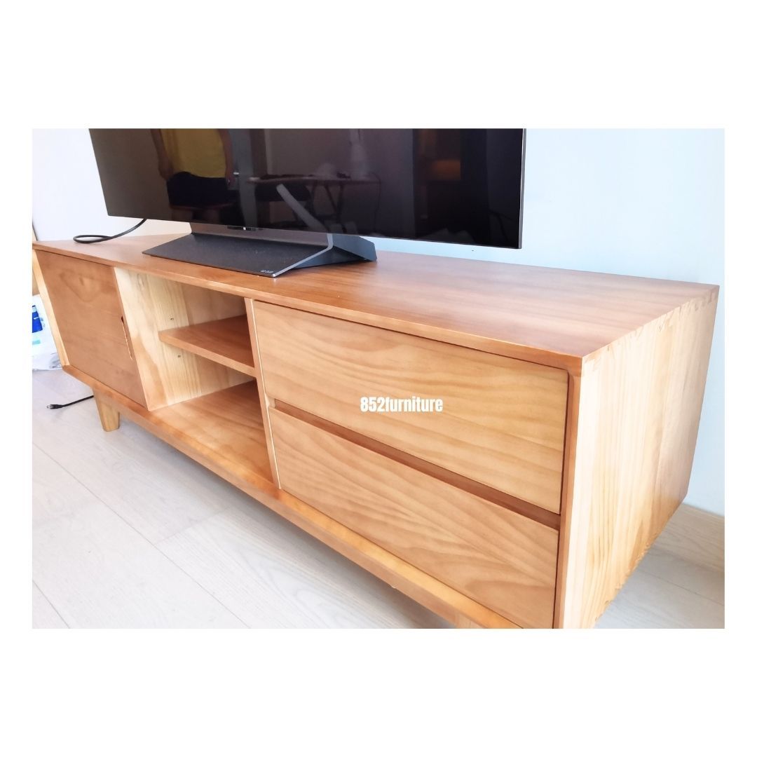 (包送貨安裝 | Delivery and Assembly Included) A414 日式實木電視櫃 (japanese style tv cabinet)
