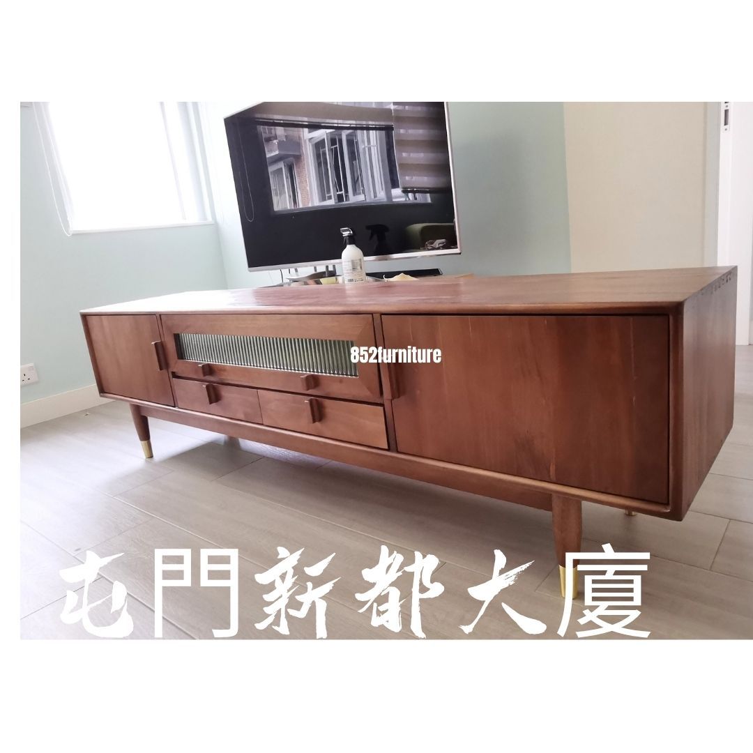 (包送裝安裝 | delivery and assembly included) A162 日式長虹玻璃電視櫃 (Tv Cabinet)