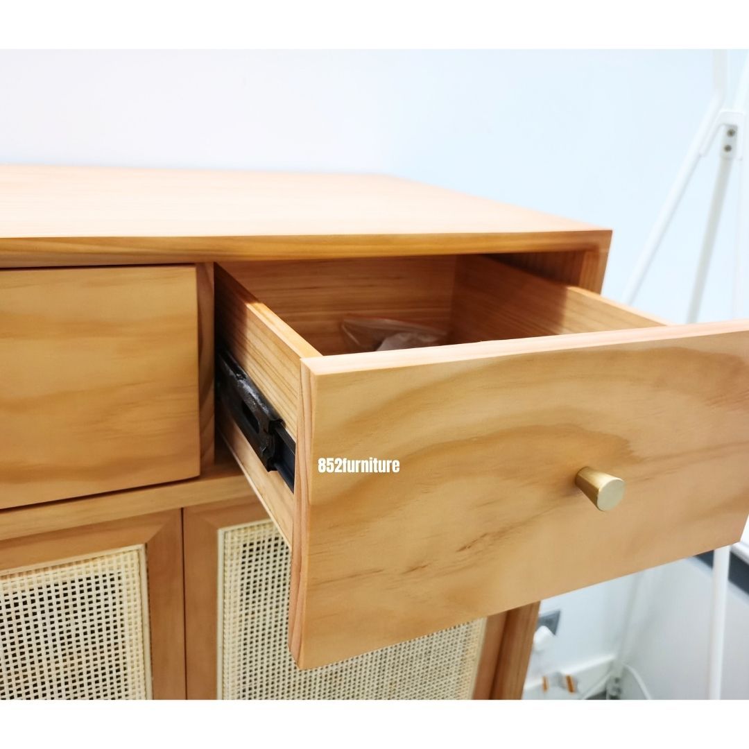 (包送貨安裝 | Delivery and Assembly Included) A126日式藤織面躺門鞋櫃 (rattan sliding doors shoe cabinet)